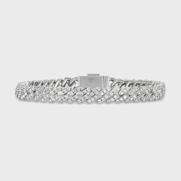 Iced Cuban Bracelet (Silver) - 8mm