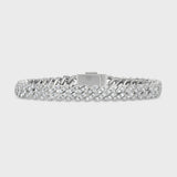 Iced Cuban Chain + Bracelet (Silver) - 8mm