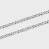 Iced Prong Cuban Chain (Silver) - 10mm