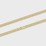 Iced Prong Cuban Chain (Gold) - 10mm