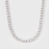 Micro Clustered Tennis Chain (Silver) - 5mm