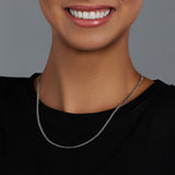 Women's Micro Cuban Chain (Silver)