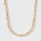 Micro Clustered Tennis Chain (Gold) - 5mm