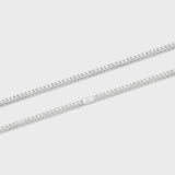 Women's Tennis Chain + Bracelet (Silver) - 3mm
