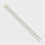 Tennis 5mm + Tennis 3mm Bracelet Stack (Gold)