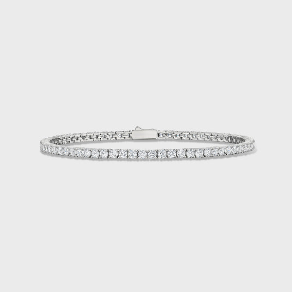 Women's Tennis Bracelet (Silver) - 3mm