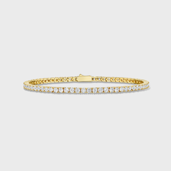 Women's Tennis Bracelet (Gold) - 3mm