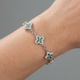 Green Clover Icon Pendant + Bracelet + Earrings