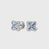 Blue Clover Icon Earrings