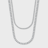 Tennis 5mm + Tennis 3mm (Silver)