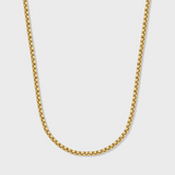 Round Box Chain (Gold) - 3mm