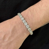 Clustered Tennis Bracelet (Silver) - 8mm