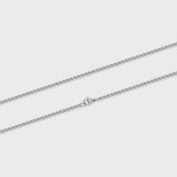 Women's Round Box Chain (Silver) - 3mm