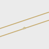 Women's Round Box Chain (Gold) - 3mm
