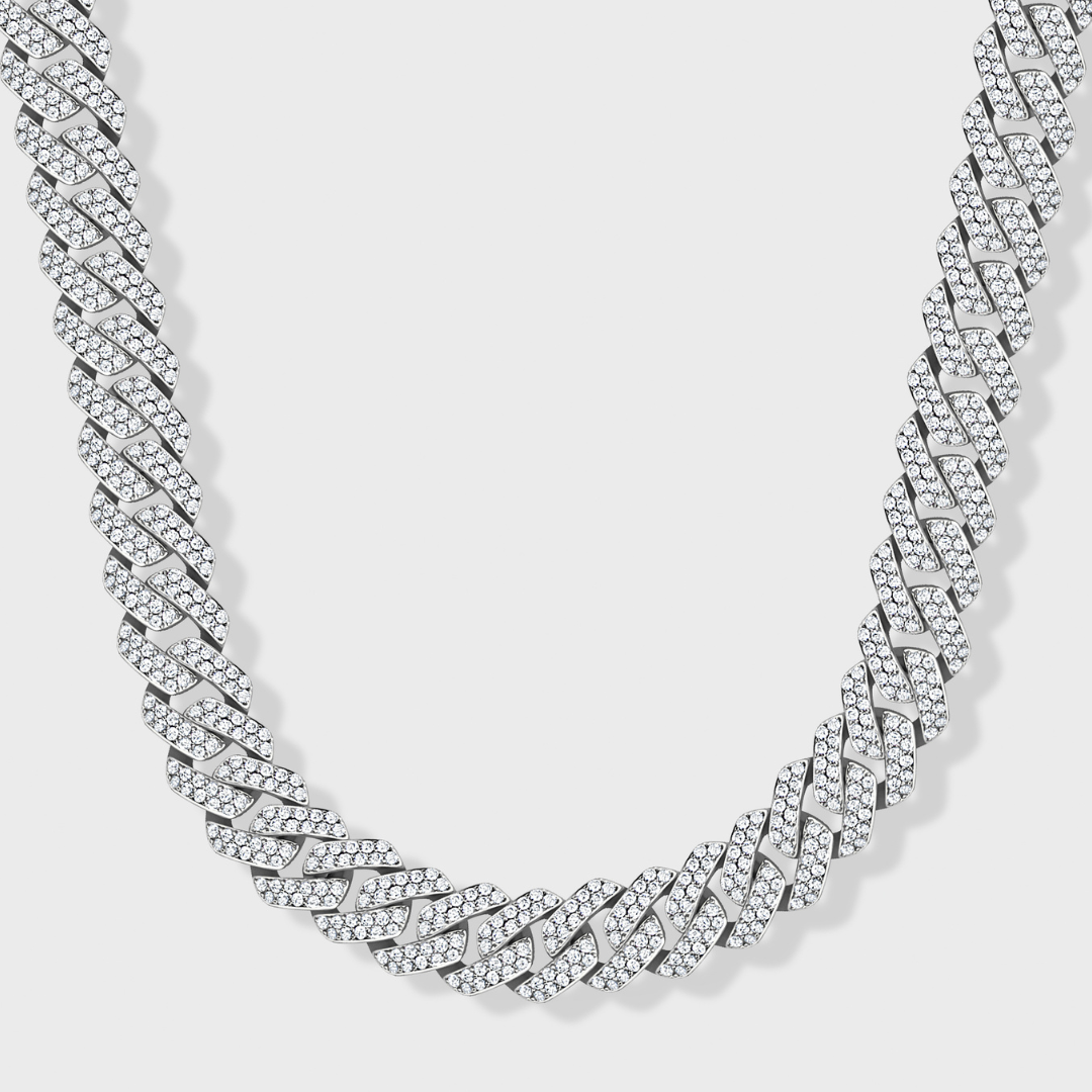 Iced out clearance silver chain