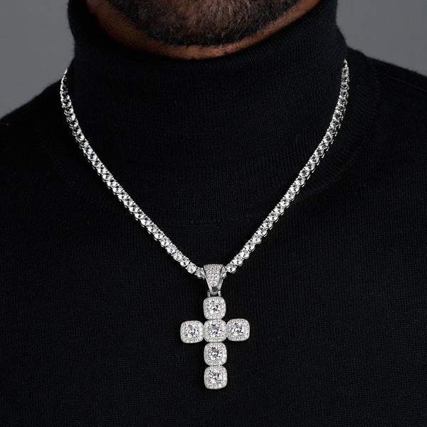 Radiant Cross Pendant (Silver)