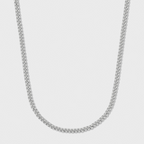Women's Micro Cuban Link Chain + Bracelet (Silver) - 3mm