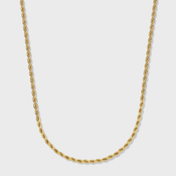 Women's Rope Chain (Gold) - 2mm