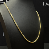 Solid Gold Rope Chain - 3mm