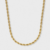 Women's Rope Chain (Gold) - 4mm