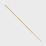 Women's Rope Bracelet (Gold) - 4mm