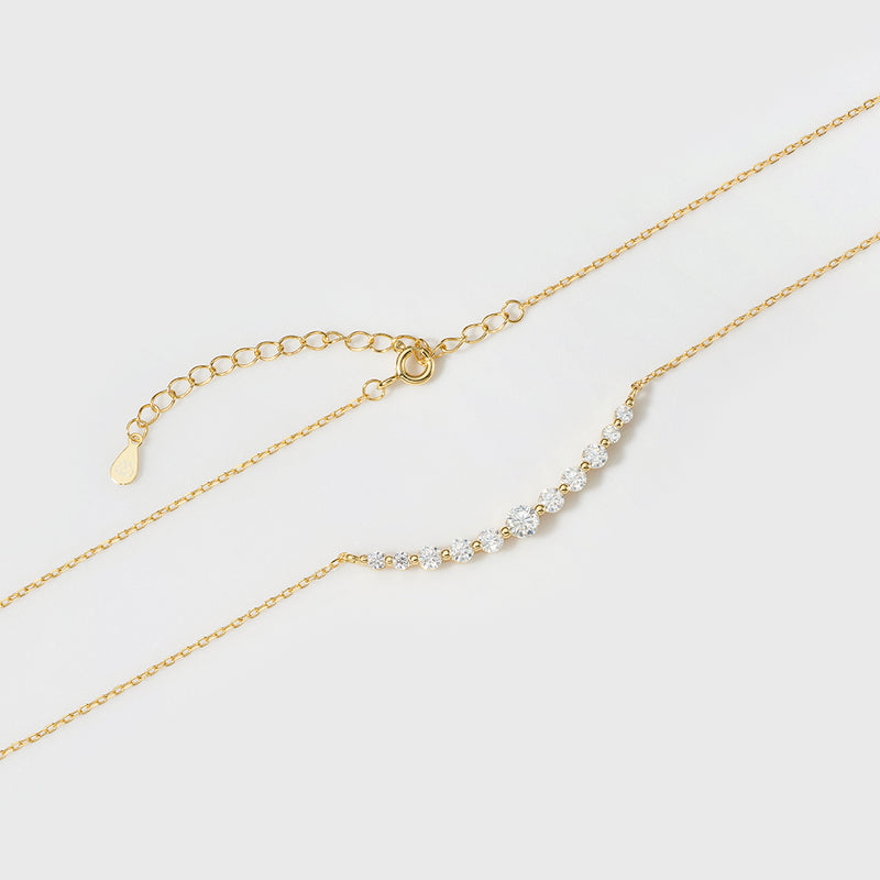 Moissanite Aurora Necklace (Gold)