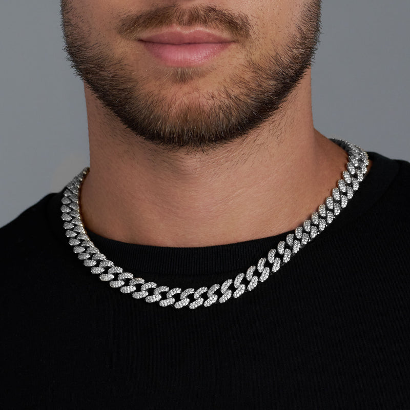 Iced Cuban Chain (Silver) - 12mm