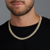 Iced Prong Cuban Chain (Gold) - 10mm