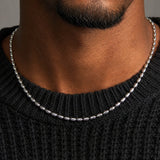 Oval Bead Chain (Silver) - 2.5mm