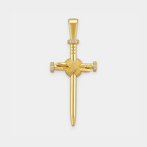 Nail Cross Pendant (Gold)