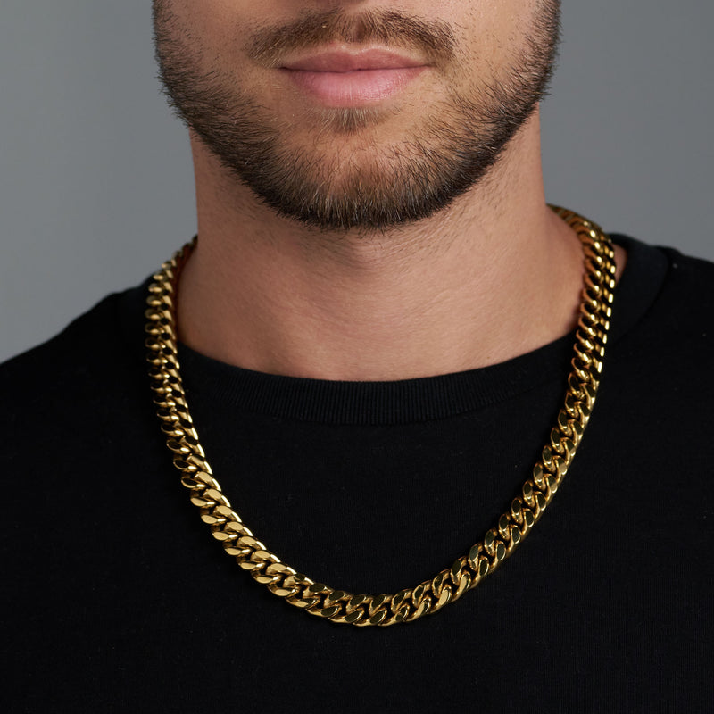 Cuban Link Chain + Bracelet (Gold) - 12mm – Imperium