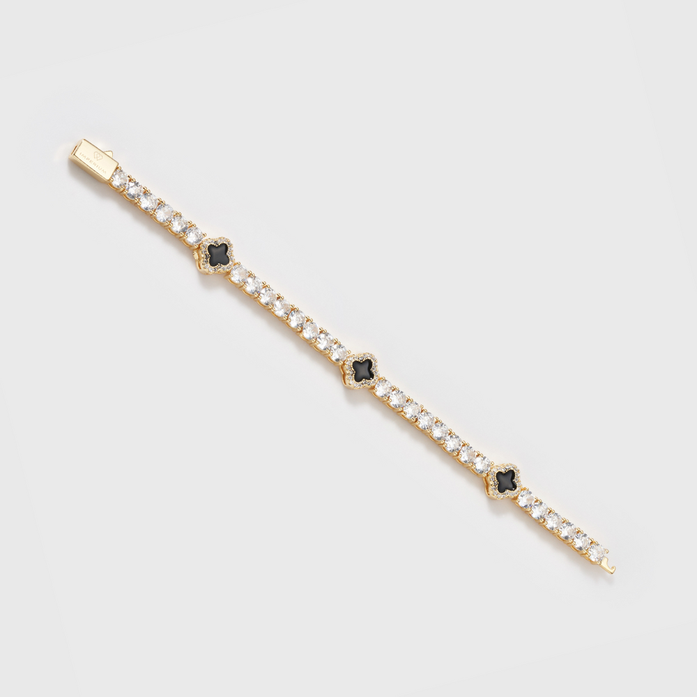 Black Clover Tennis Bracelet (Gold) - 4mm – Imperium