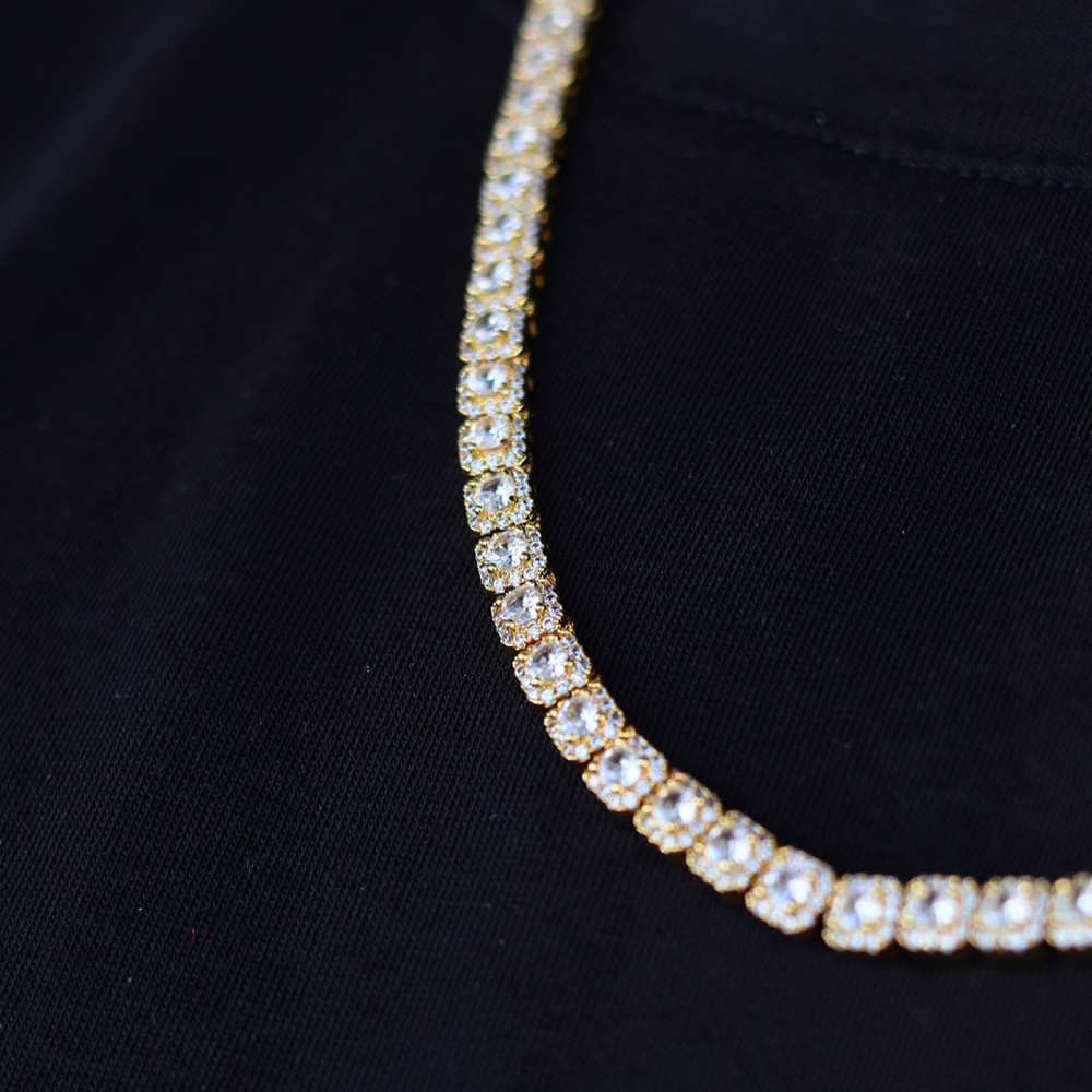 Micro Clustered Tennis Chain (Gold) - 5mm – Imperium