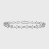 Honeycomb Tennis Bracelet (Silver) - 6.5mm