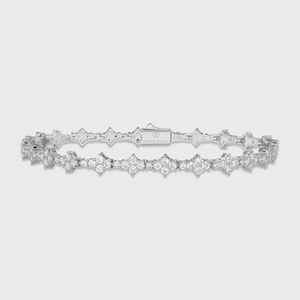 Honeycomb Tennis Bracelet (Silver) - 6.5mm