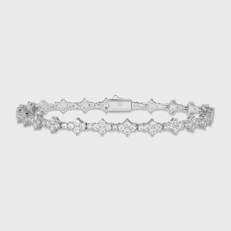 Honeycomb Tennis Bracelet (Silver) - 6.5mm