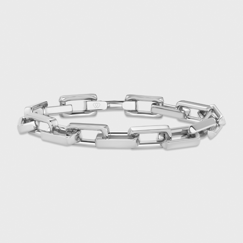 Boxed Anchor Bracelet (Silver) - 10mm