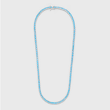 Women's Blue Diamonds Tennis Chain (Silver) - 4mm