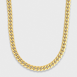 Women's Cuban Link Chain + Bracelet (Gold) - 5mm