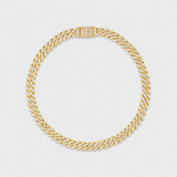 Women's Iced Micro Prong Cuban Bracelet (Gold) - 6mm