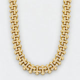 Iced Cross Chain (Gold) - 12mm
