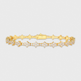 Women's Honeycomb Tennis Bracelet (Gold) - 6.5mm