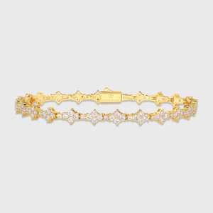 Honeycomb Tennis Bracelet (Gold) - 6.5mm