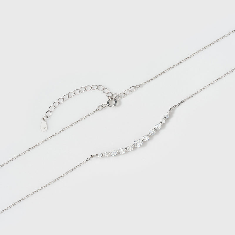 Moissanite Aurora Necklace (Silver)