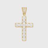 Cross Pendant - Princess Diamond Cut (Gold)