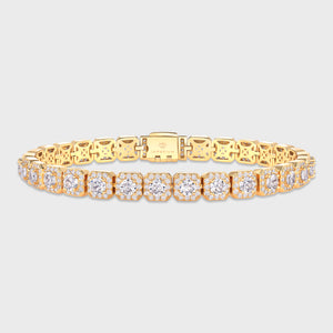 Clustered Tennis Bracelet (Gold) - 8mm