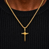Nail Cross Pendant (Gold)