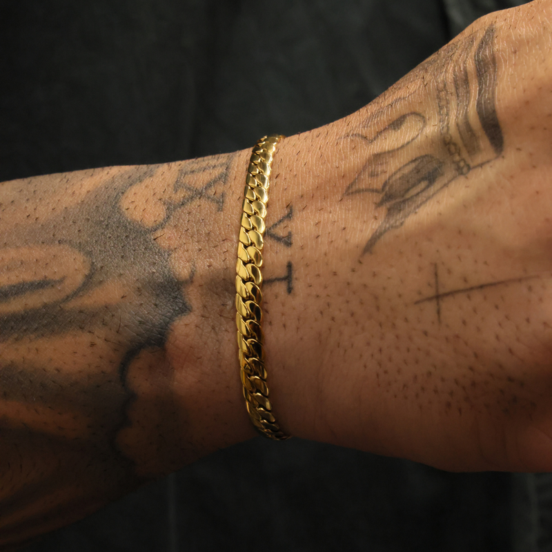 Miami Cuban Link Bracelet (Gold) - 5mm