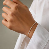 Women's Oval Bead Bracelet (Gold) - 2.5mm
