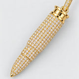 Iced Bullet Pendant (Gold)